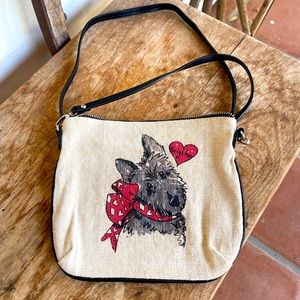 BRIGHTON Puppy Dog Cross Body or Clutch Bag “Exercise? I’d Rather Accessorize!”